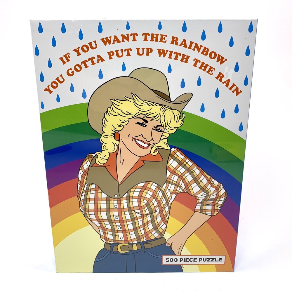 Dolly Parton Cowgirl 500 Piece Jigsaw Puzzle 18" X 24" If You Want The Rainbow..